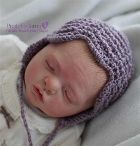 Main bonnet, cords for securing under baby's chin. Knitting Pattern Lace Bonnet | Pixie Hat Pattern