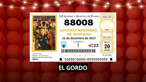 El Premio Gordo De La Lotería De Navidad 2023 Es Para El Número 88008