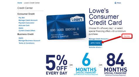 5% discount will be applied after all other applicable discounts. How to Apply to Lowe's Consumer Credit Card - CreditSpot