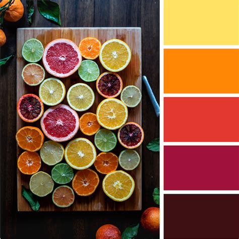 Citrus Color Palette Inspiration Color Palette Bright Christmas My