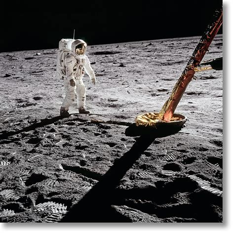 buzz aldrin apollo 11 inspecting the eagle house of