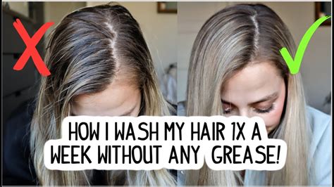 How I Wash My Hair Once A Week Tips And Tricks For Greasy Hair Youtube