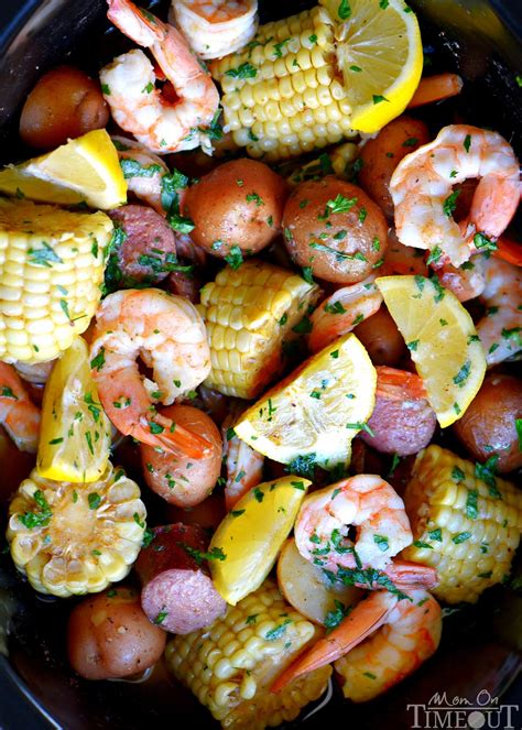 Turn the poultry over when brown on one side, usually after half of the broiling time. Slow Cooker Shrimp Boil - Mom On Timeout