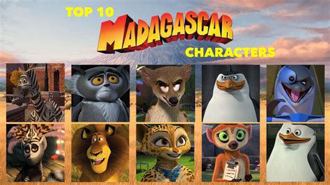 My Top 10 Favorite Madagascar Characters By Jackskellington416 On