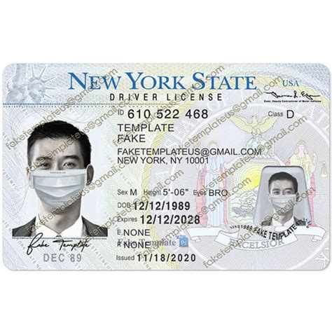 New York Driver License Psd High Quality Fake Template