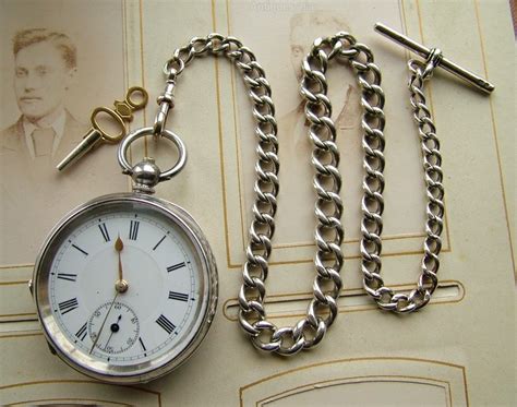 Antiques Atlas An Antique Silver Pocket Watch And Chain
