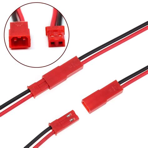 2pin Jst Plug Cable Malefemale Connector For Rc Bec Battery Helicopter
