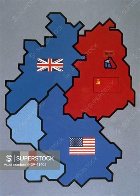 Map Of Allied Occupied Germany 1945 1949 Superstock