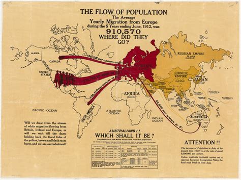 The Flow Of Population The Average Yearly Migration From Europe