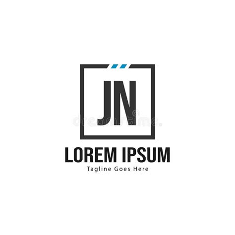 Initial Jn Logo Template With Modern Frame Minimalist Jn Letter Logo