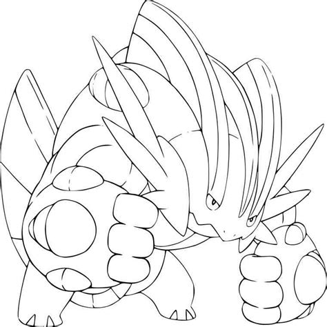 Mega Laggron Coloriage Pokemon Coloriage Coloriage Pokemon Legendaire