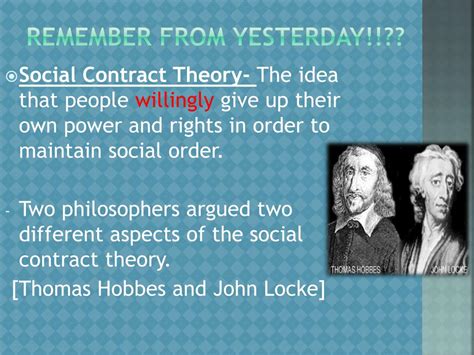The influence of locke's social contract on the declaration of independence during the 1700s the american settlers suffered the abuses from their mother england, and constantly fought through the rebellious spirit that lived within them. PPT - Social Contract Theory & Declaration of Independence PowerPoint Presentation - ID:2747886