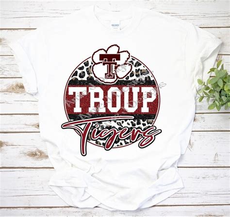 Troup Tigers Mascot Version Glitter Texas Png Sublimation Etsy