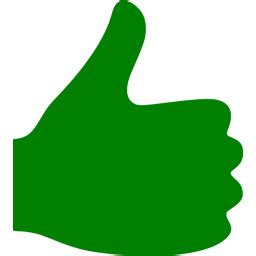 Green Thumbs Up Icon Free Green Hand Icons C