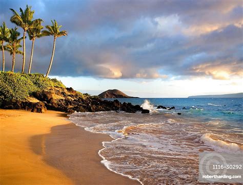 Hawaii Maui Makena Secret Beach Stock Photo