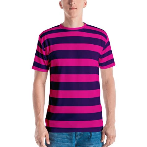 Mens Pink Purple Stripe T Shirt Easy Simple Halloween Etsy