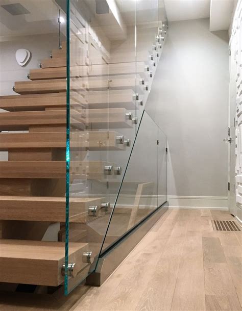 Custom Low Iron Tempered And Laminated Glass Railings With Caps And Standoffs Brushed