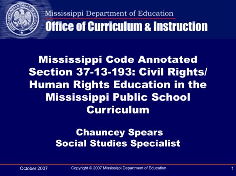 Mississippi Department Of Education