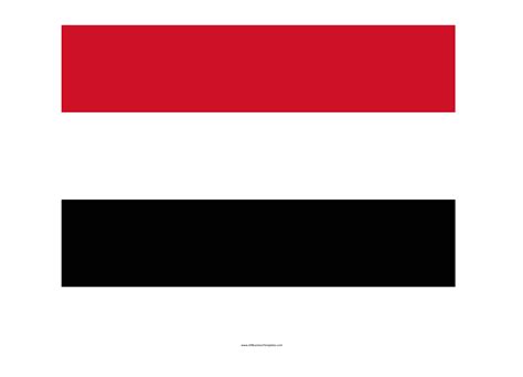 Yemen Printable Flag Download This Yemen Printable Template A4 Flag Yemen Map In Flag Colors