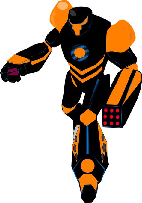 Download Robot Black Orange Royalty Free Vector Graphic Pixabay