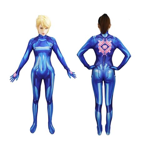 Women Samus Zero Aran Cosplay Costume 3d Printing Spandex Lycra Zentai Bodysuit Suit Jumpsuits