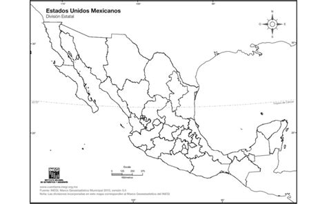 Mapa De M Xico Con Nombres Y Divisi N Pol Tica
