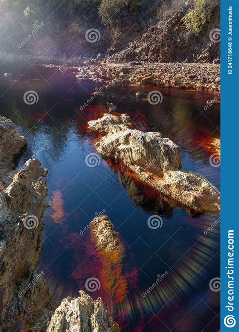 The Rio Tinto River In Huelva Spain Whose Waters Dye The Rocks Of