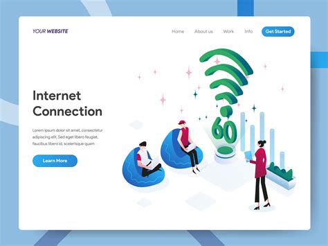 Landing page template of Internet Connection - Download Free Vectors ...