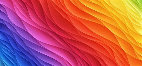 An Abstract Rainbow Background With Wavy Lines