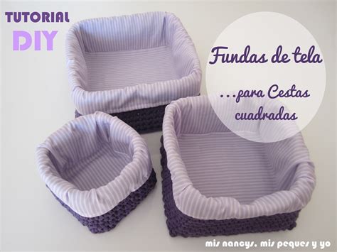 Tutorial Diy Fundas De Tela Para Cestas Cuadradas De Trapillo