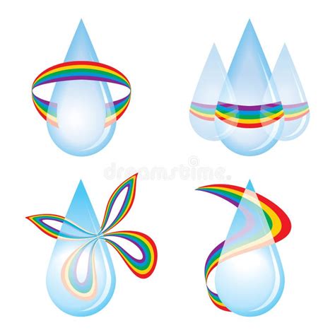 Water Drop Rainbow Stock Illustration Illustration Of Rainbow 65458080