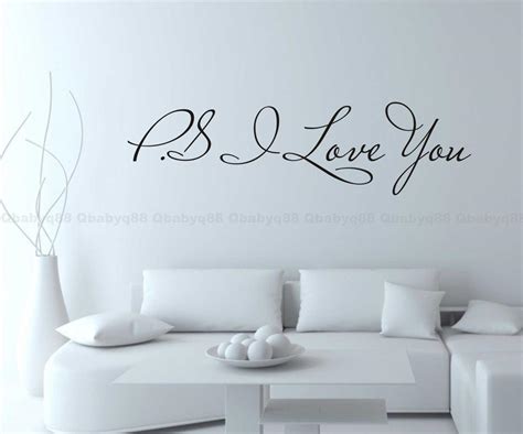 Ps I Love You Wall Quotes Decal Removable Stickers Decor Vinyl Home Art