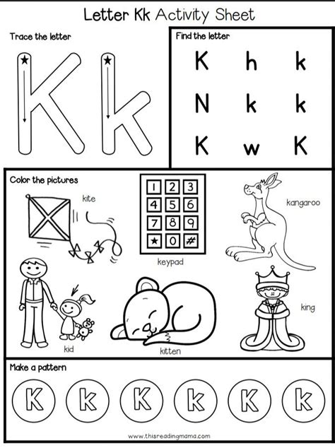 Letter K Worksheet Alphabet Activities Preschool Alphabet Worksheets