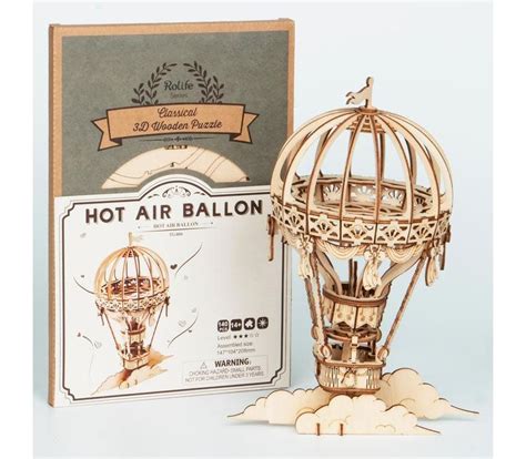 3d Wooden Puzzle Hot Air Balloon