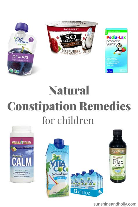 Natural Constipation Remedies For Children Sunshine And Holly