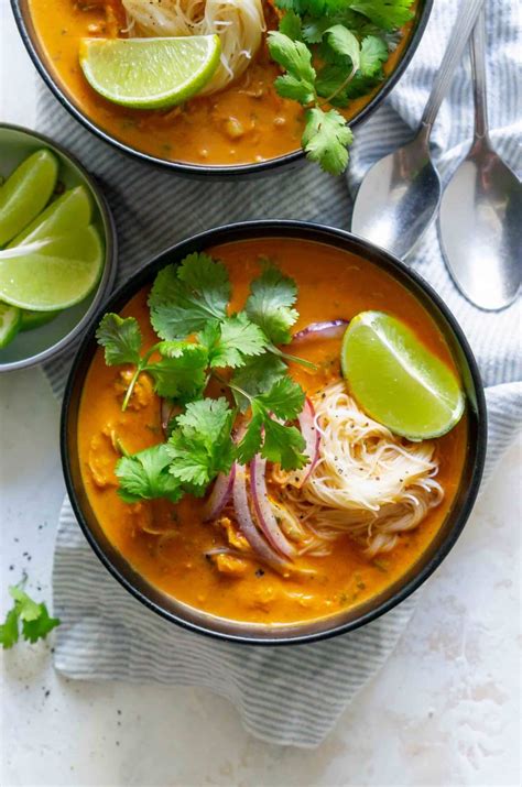 Thai Coconut Curry Chicken Soup