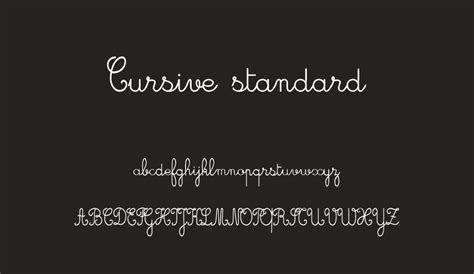 Cursive Standard Font Font Tr