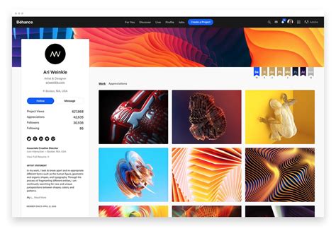 New Year New Behance Profile And Project Page