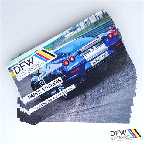 You'll be able to easily brand your office supplies, presentations, folders, resumes, reports, portfolios. Business Card Stickers - Paper - DFW Stickers