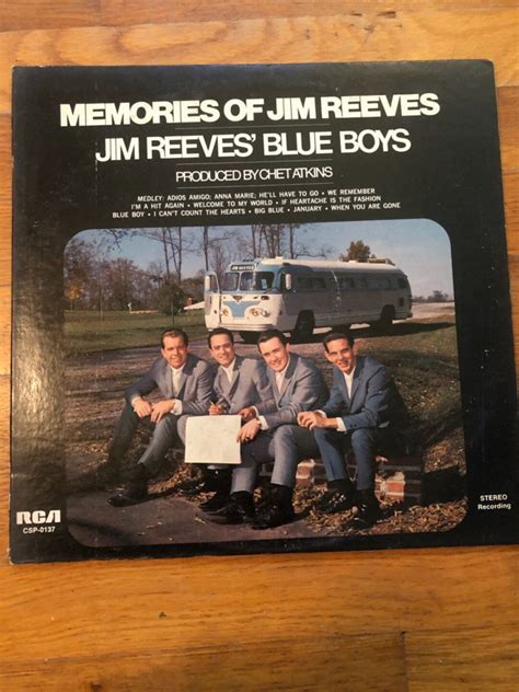1968 Memories Of Jim Reeves Jim Reeves Blue Boys Produced Etsy