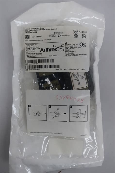 New Arthrex Ar 1712 Ankle Distractor Strap Disposables General For