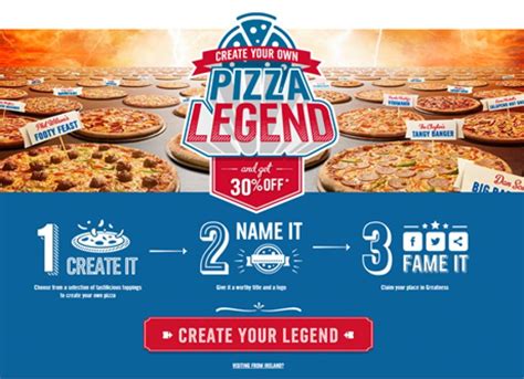 Dominos Pizza Pizza Legends Create Your Legend