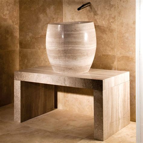 Vanity Set With Sink Sienna Tamburo Stone Forest Decora Loft
