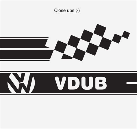 Vdub Full Length Graphical Stripe Side Sticker For T4 T5 T6