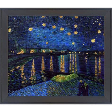 La Pastiche Starry Night Over Rhone By Vincent Van Gogh Gallery Black