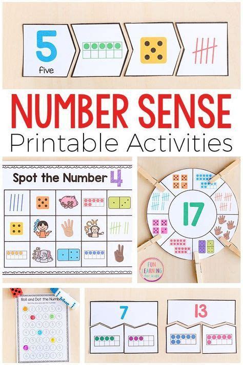 Printable Number Sense Activities For Kindergarten And First Grade