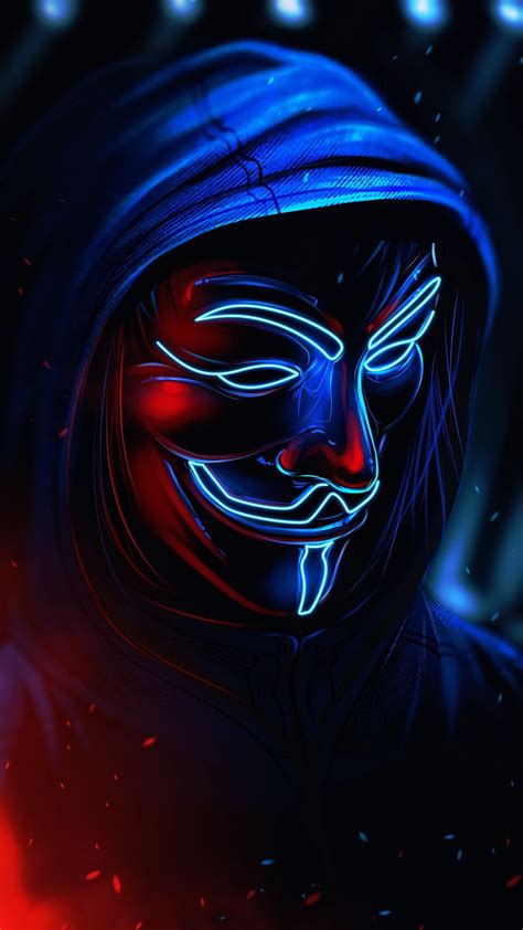 Anonymous Eye Head Character Neon Scary Hd Phone Wallpaper Pxfuel