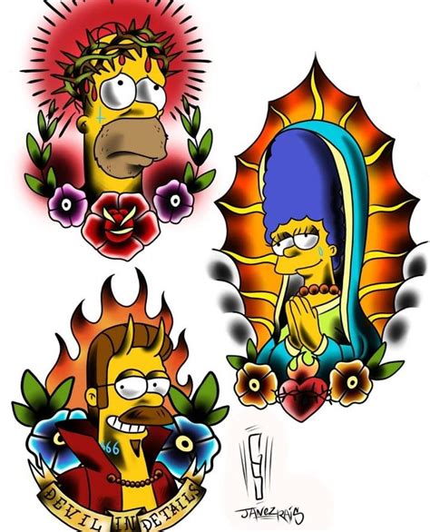 Traditional Tattoos The Simpsons Simpsons Art Simpsons Tattoo