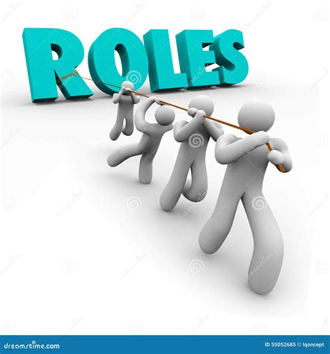 Roles Word Pulled By Team Members Jobs Duties Tasks Stock Illustration