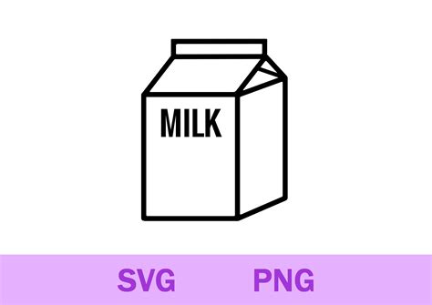 Milk Carton Svg Png Milk Svg Png Milk Carton Clipart Cricut Silhouette Cutting File Digital